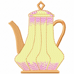 Teapots Embroidery Design 3